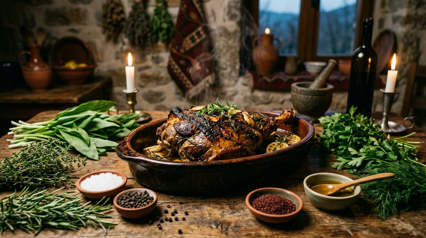 Slow-Cooked Lamb with Black Sea Herbs